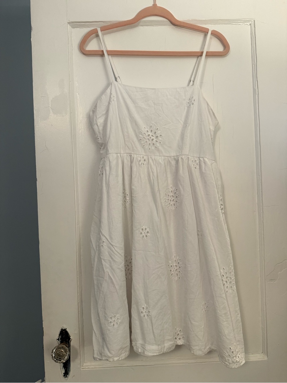 Classic White Eyelet Sleeveless Kids Dress